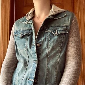 Tractr Jean Sweatshirt Jacket